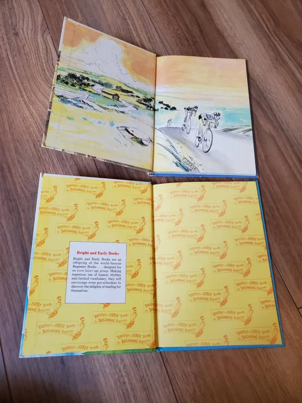 Vintage Cloth Off To The Races & Great Day For Up Books Dr. Seuss Beginner Books